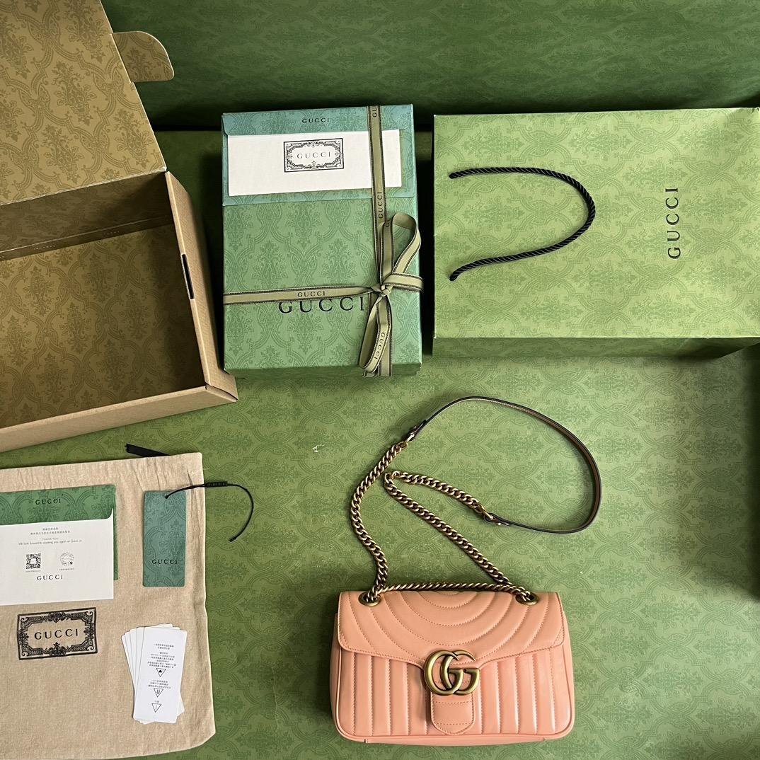 Gucci GG Marmont Small Shoulder Bag(26*15*7cm)   - PerfectKickZ