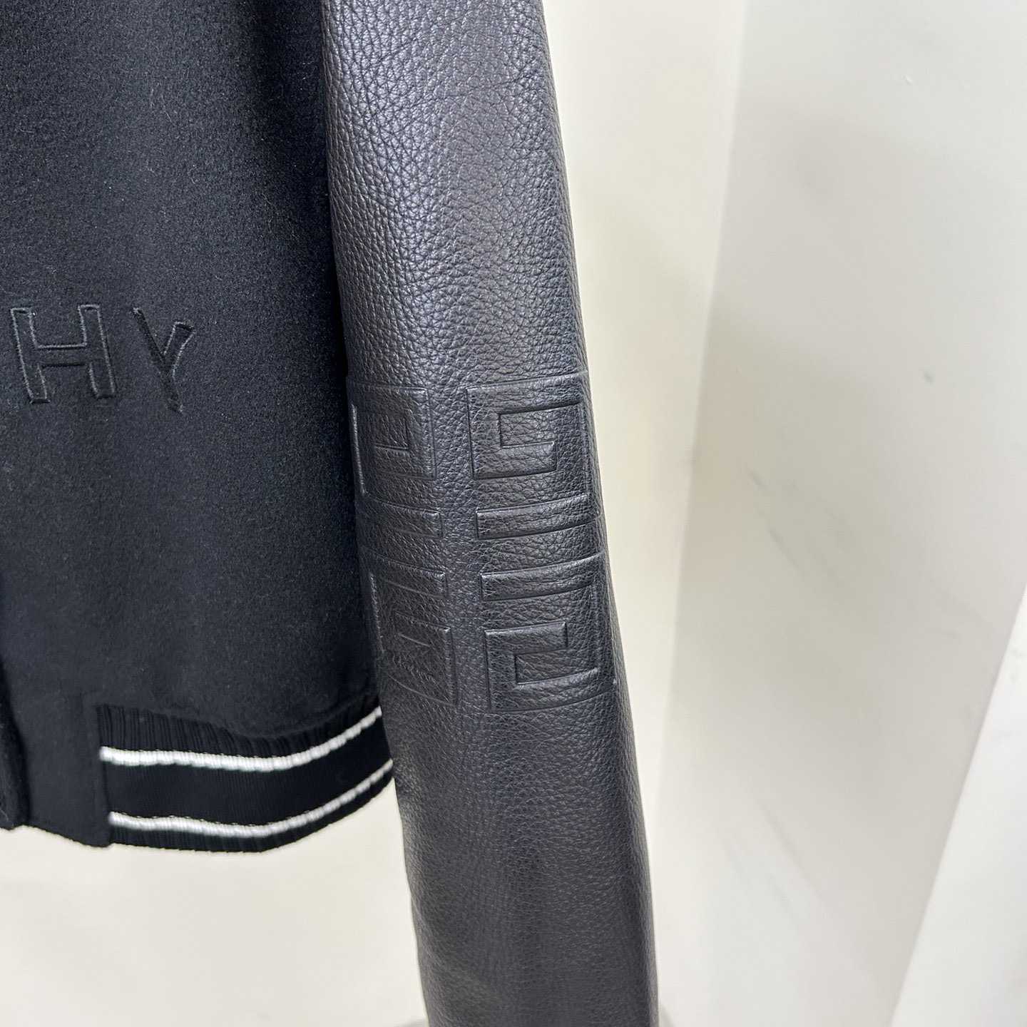 Givenchy Black Cropped Varsity Jacket - 