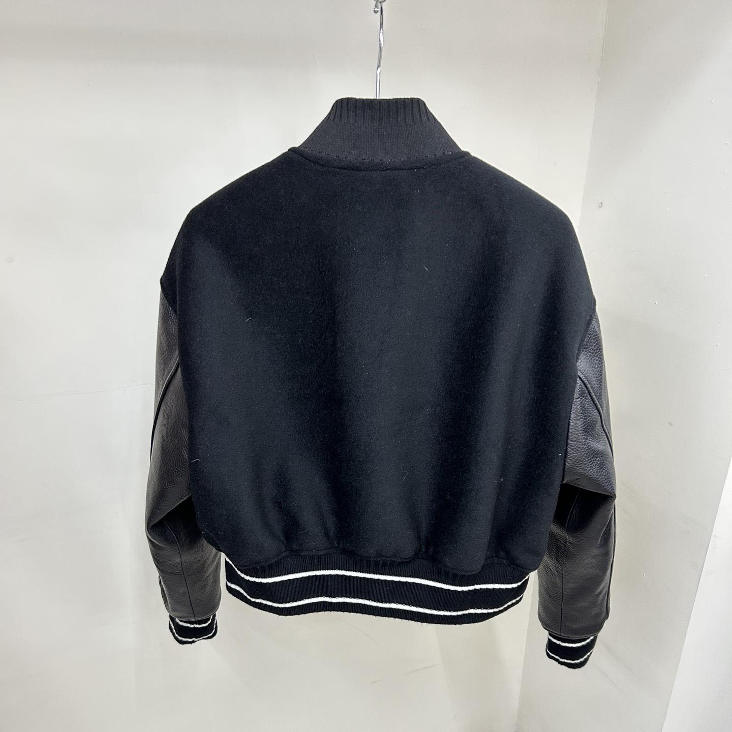 Givenchy Black Cropped Varsity Jacket - 