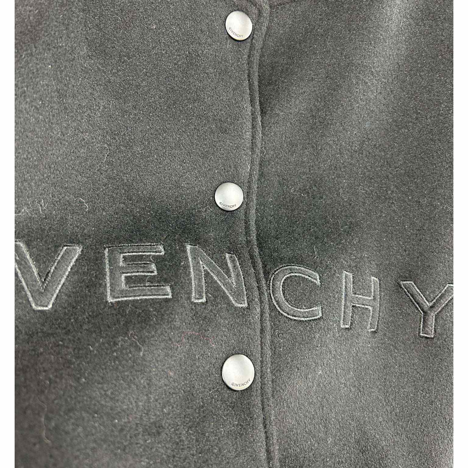 Givenchy Black Cropped Varsity Jacket - 