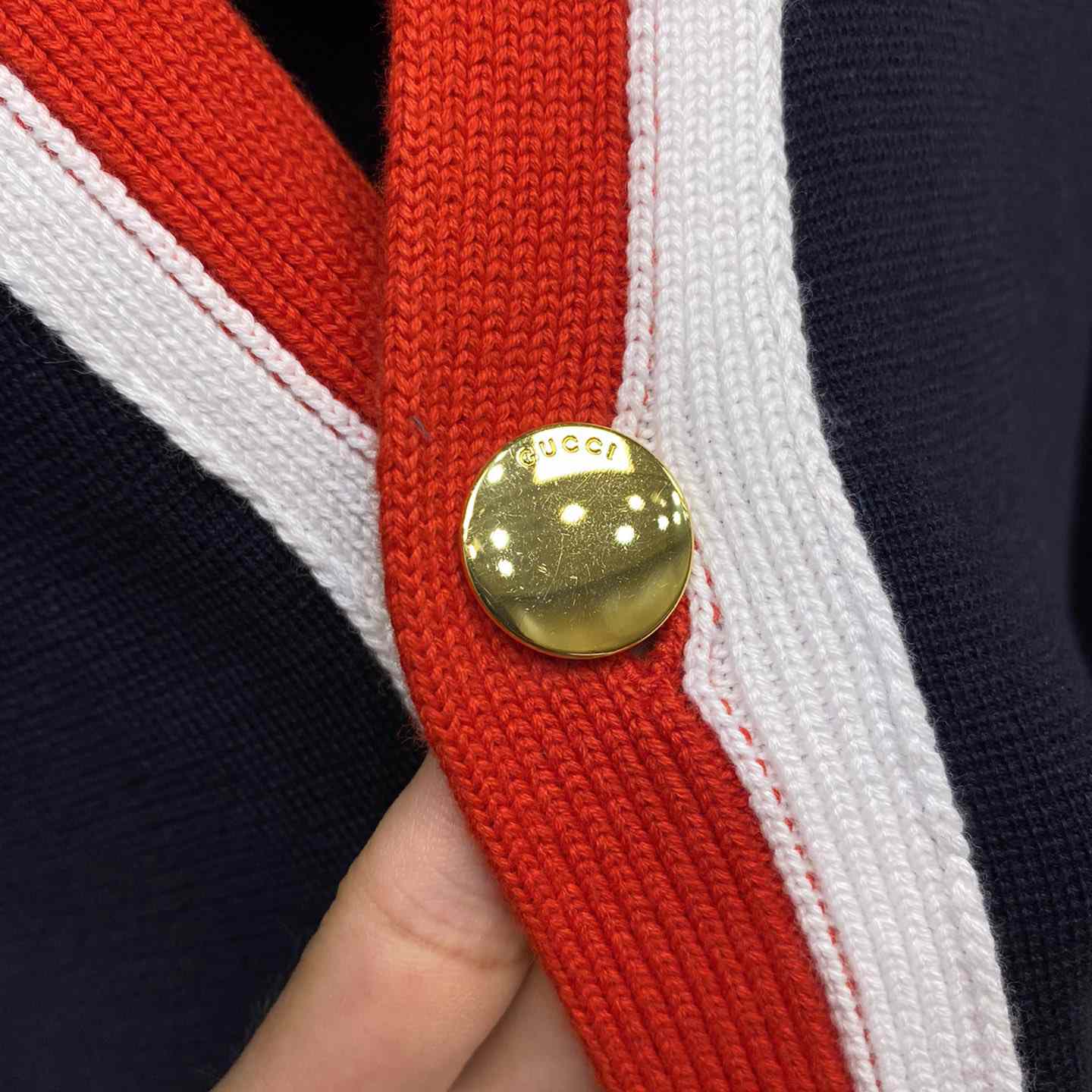 Gucci Knit Wool Cardigan With Patch - PerfectKickZ