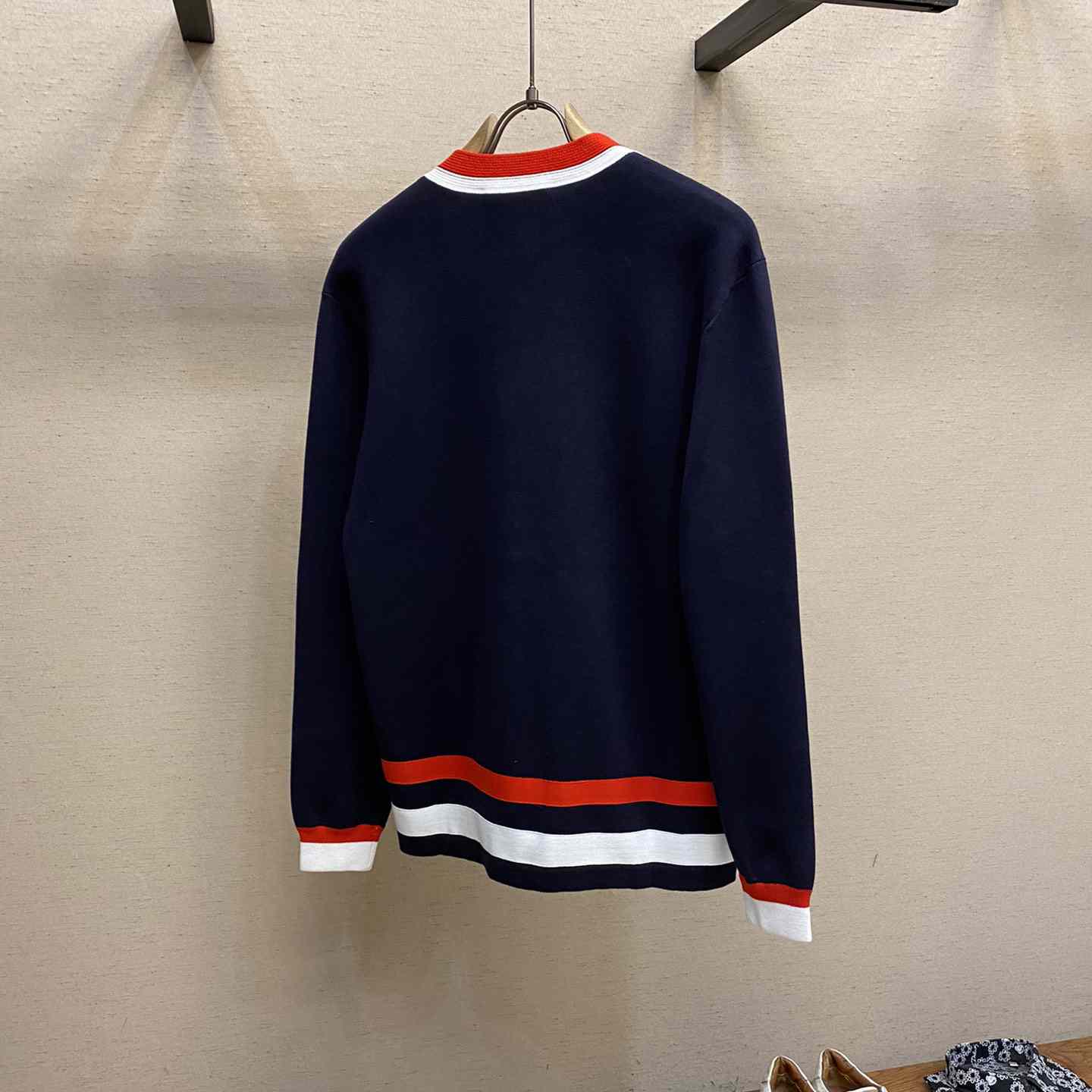 Gucci Knit Wool Cardigan With Patch - PerfectKickZ