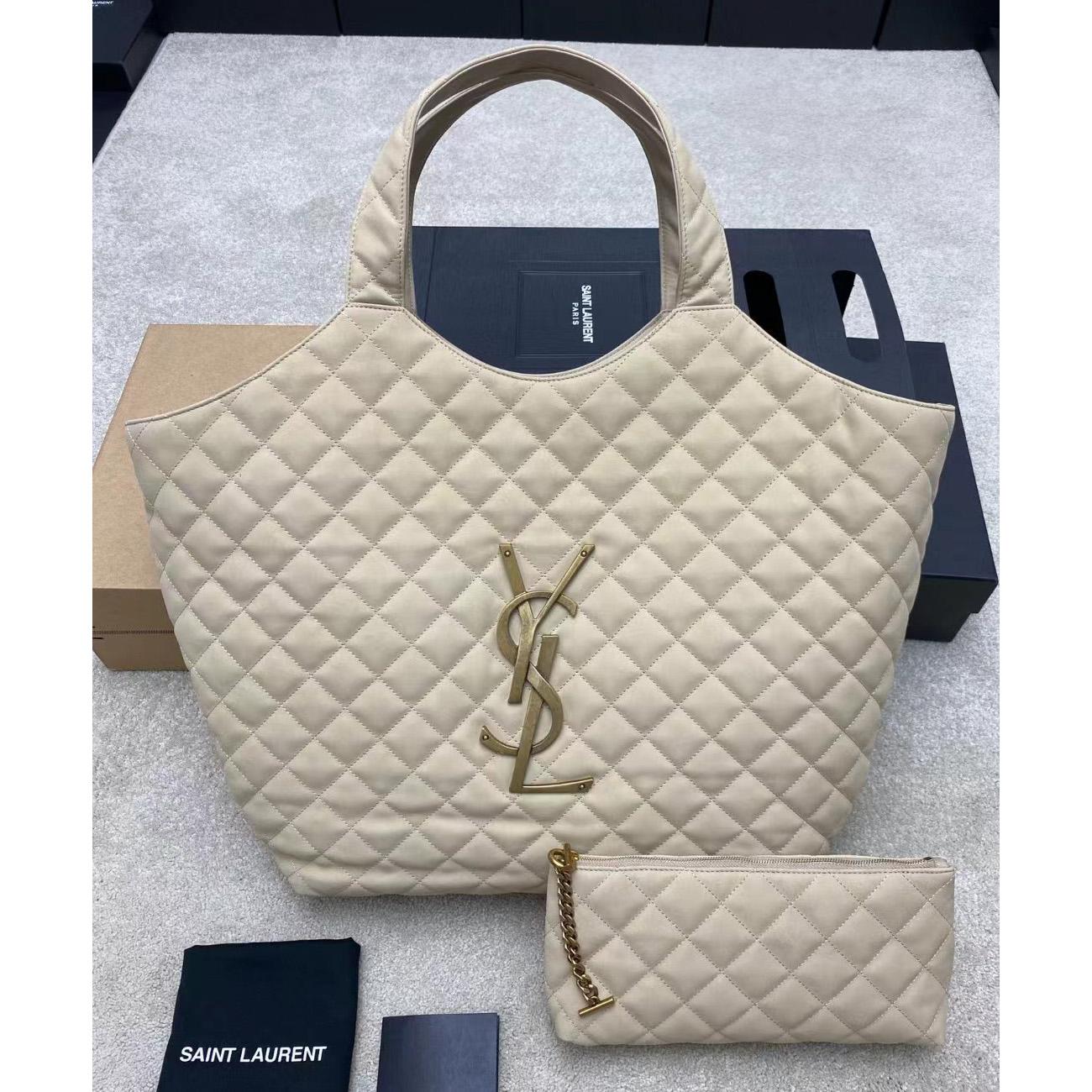 Saint Laurent Icare Extra large Embellished Quilted Leather Tote (58-34-8cm) - PerfectKickZ