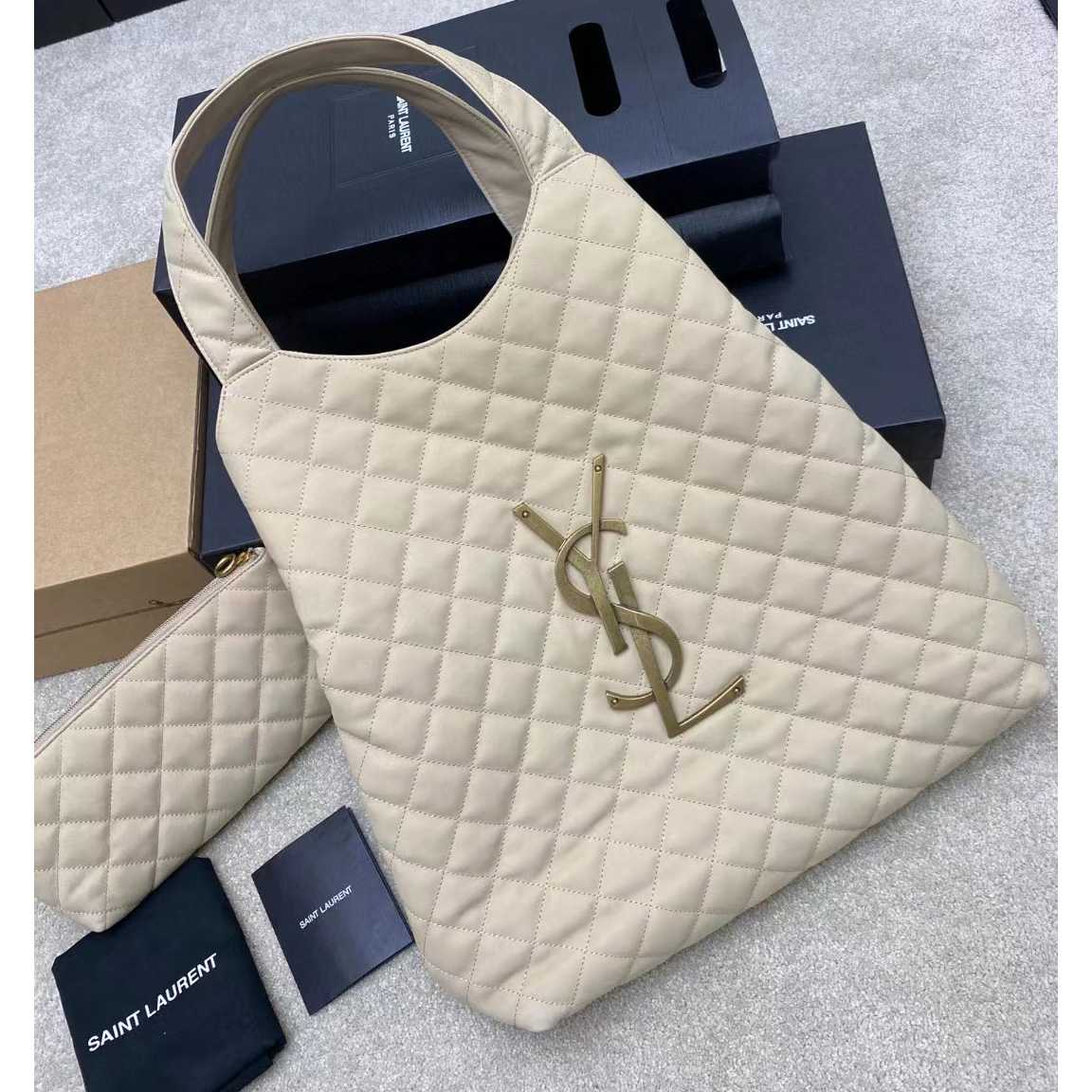 Saint Laurent Icare Extra large Embellished Quilted Leather Tote (58-34-8cm) - PerfectKickZ