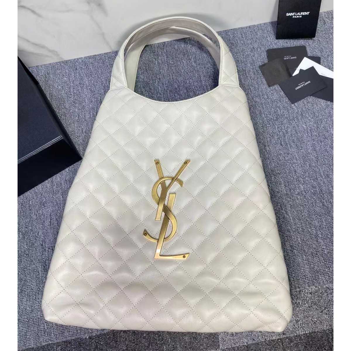 Saint Laurent Icare Extra large Embellished Quilted Leather Tote (58-34-8cm) - PerfectKickZ