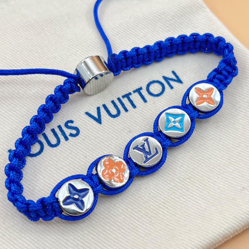 Louis Vuitton Monogram Colors Braided Bracelet   M1002A - PerfectKickZ