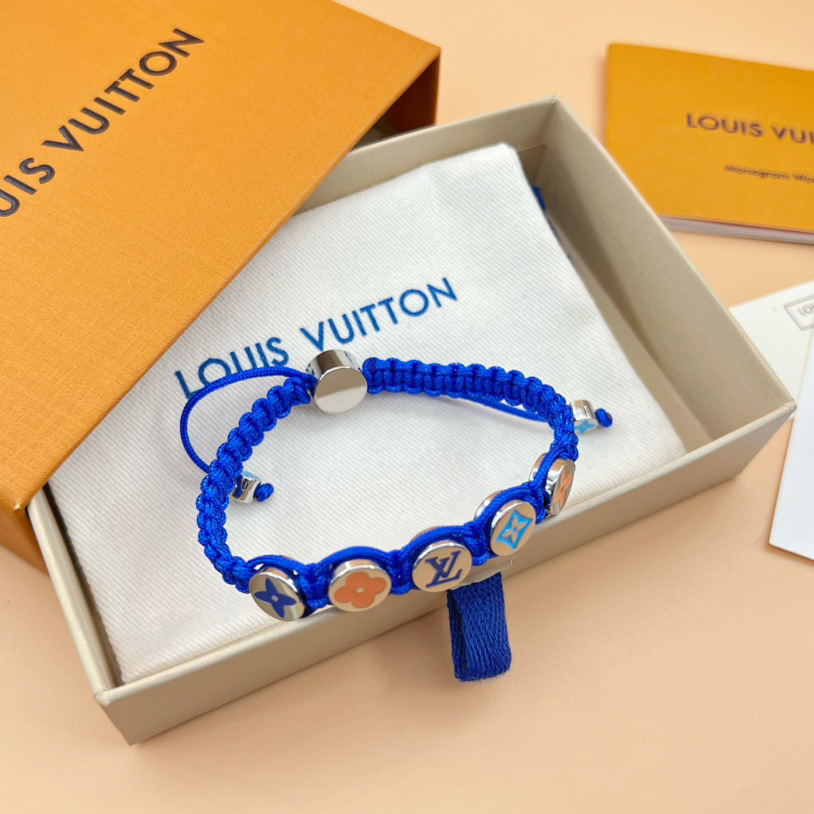Louis Vuitton Monogram Colors Braided Bracelet   M1002A - PerfectKickZ