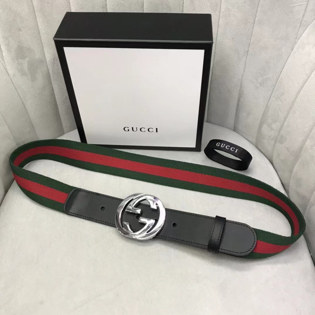 Gucci Web Belt With G Buckle - PerfectKickZ