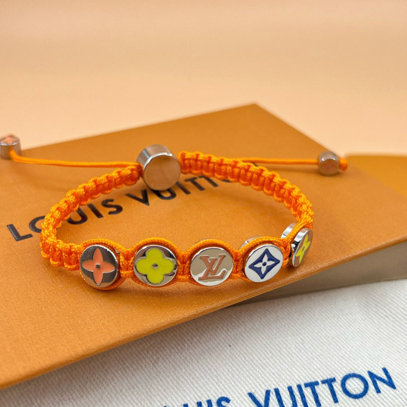 Louis Vuitton Monogram Colors Braided Bracelet   M1087A - PerfectKickZ