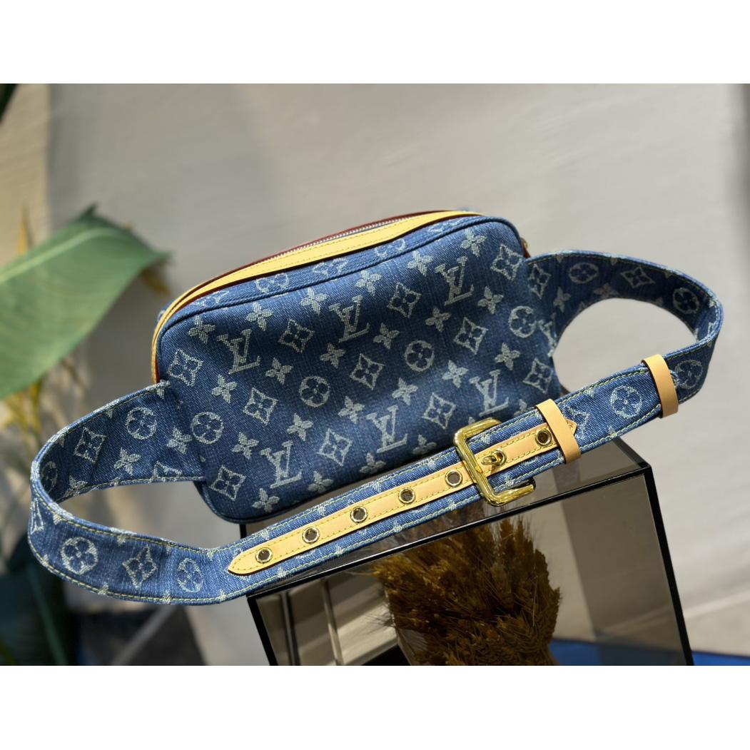 Louis Vuitton Blue Monogram Denim Bumbag   M95347 - PerfectKickZ