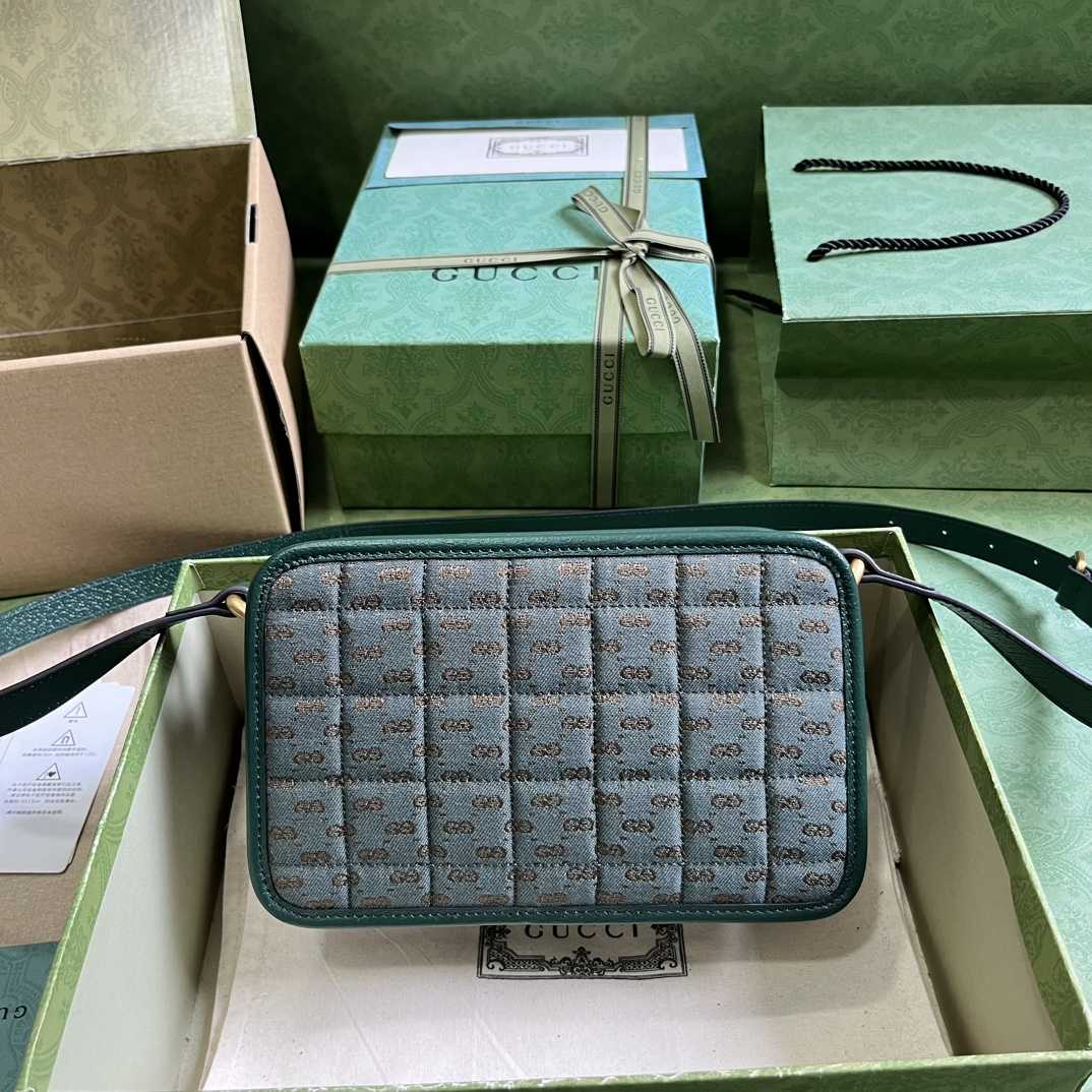 Gucci Mini GG Canvas Mini Shoulder Bag (21.5x 14x 7cm) - PerfectKickZ