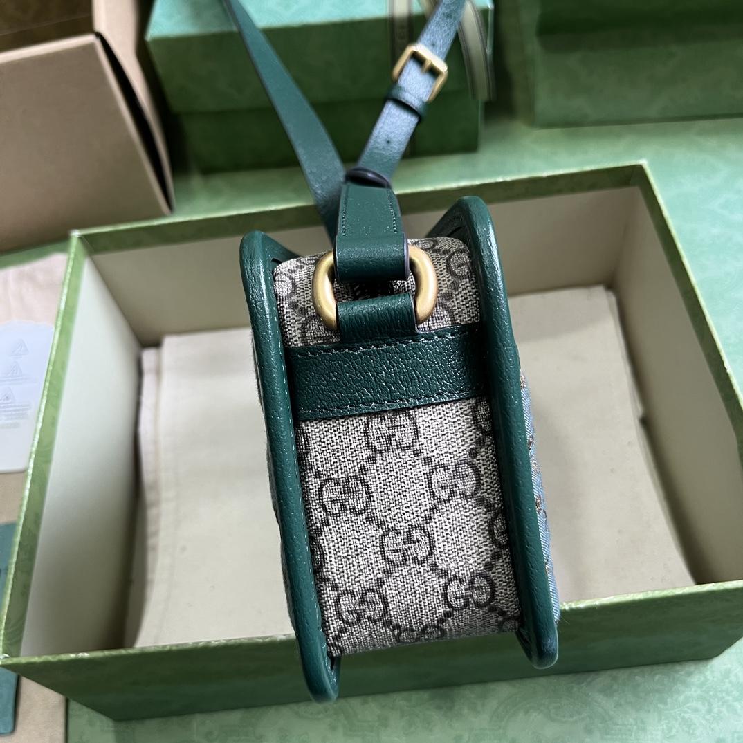 Gucci Mini GG Canvas Mini Shoulder Bag (21.5x 14x 7cm) - PerfectKickZ