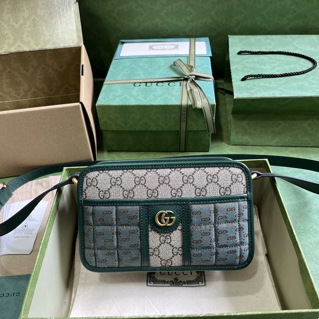 Gucci Mini GG Canvas Mini Shoulder Bag (21.5x 14x 7cm) - PerfectKickZ