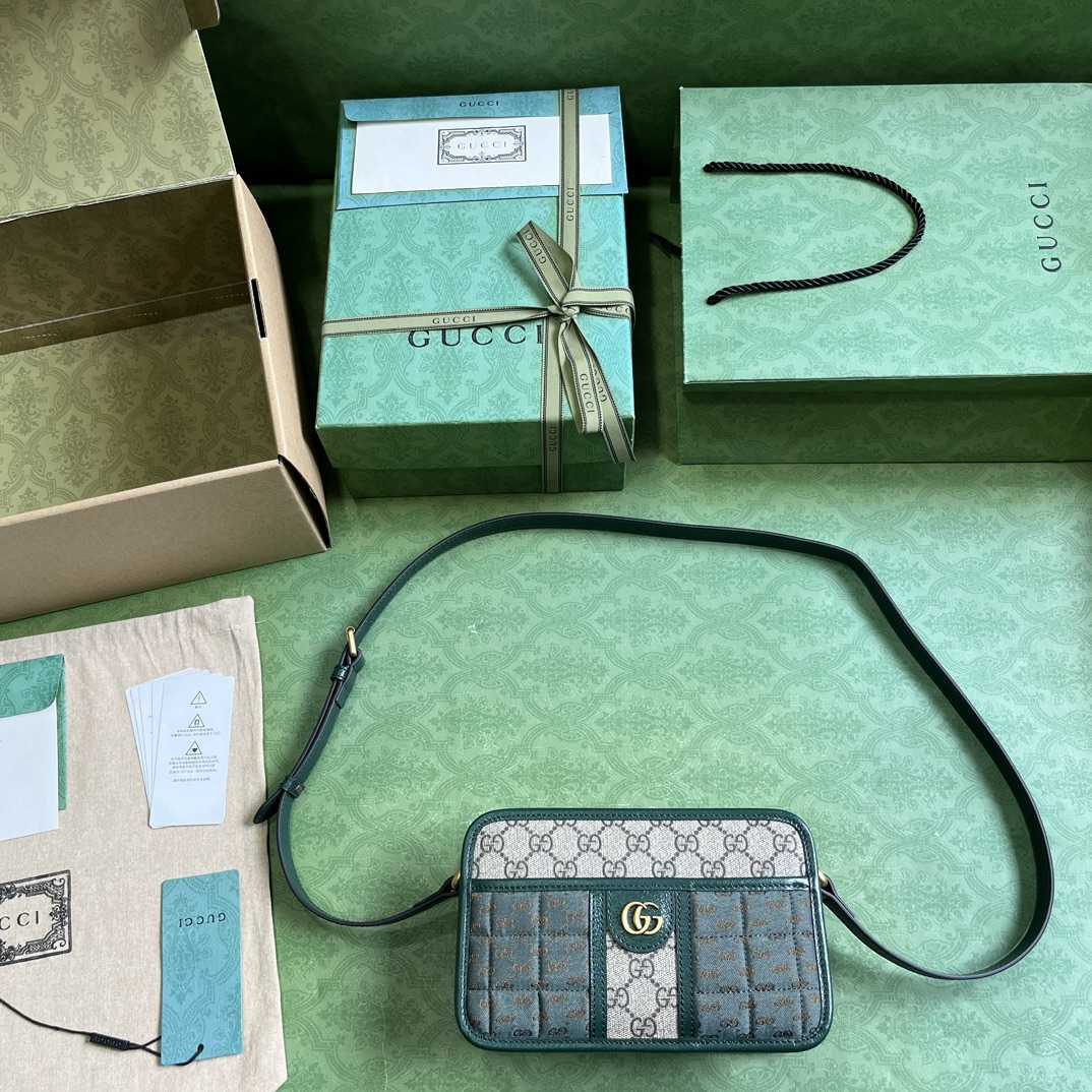 Gucci Mini GG Canvas Mini Shoulder Bag (21.5x 14x 7cm) - PerfectKickZ