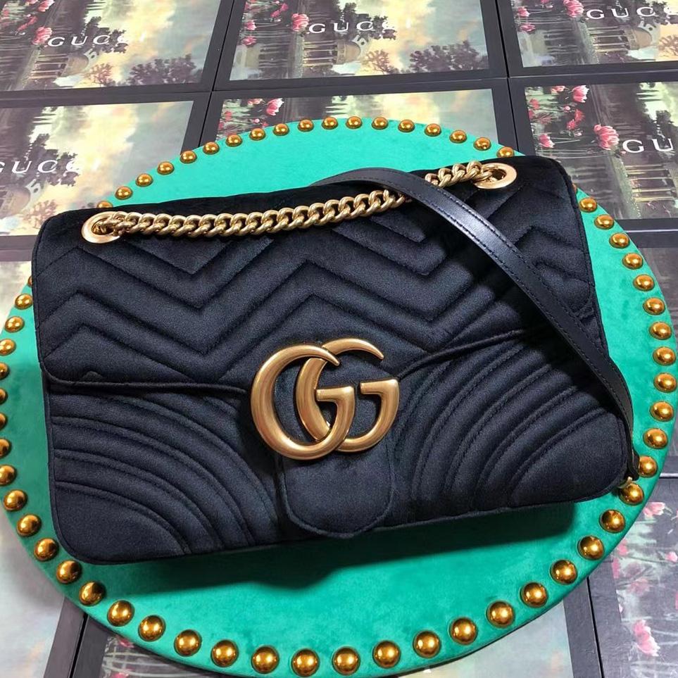Gucci GG Marmont Medium Shoulder Bag(31-19-7CM)     443496 - PerfectKickZ