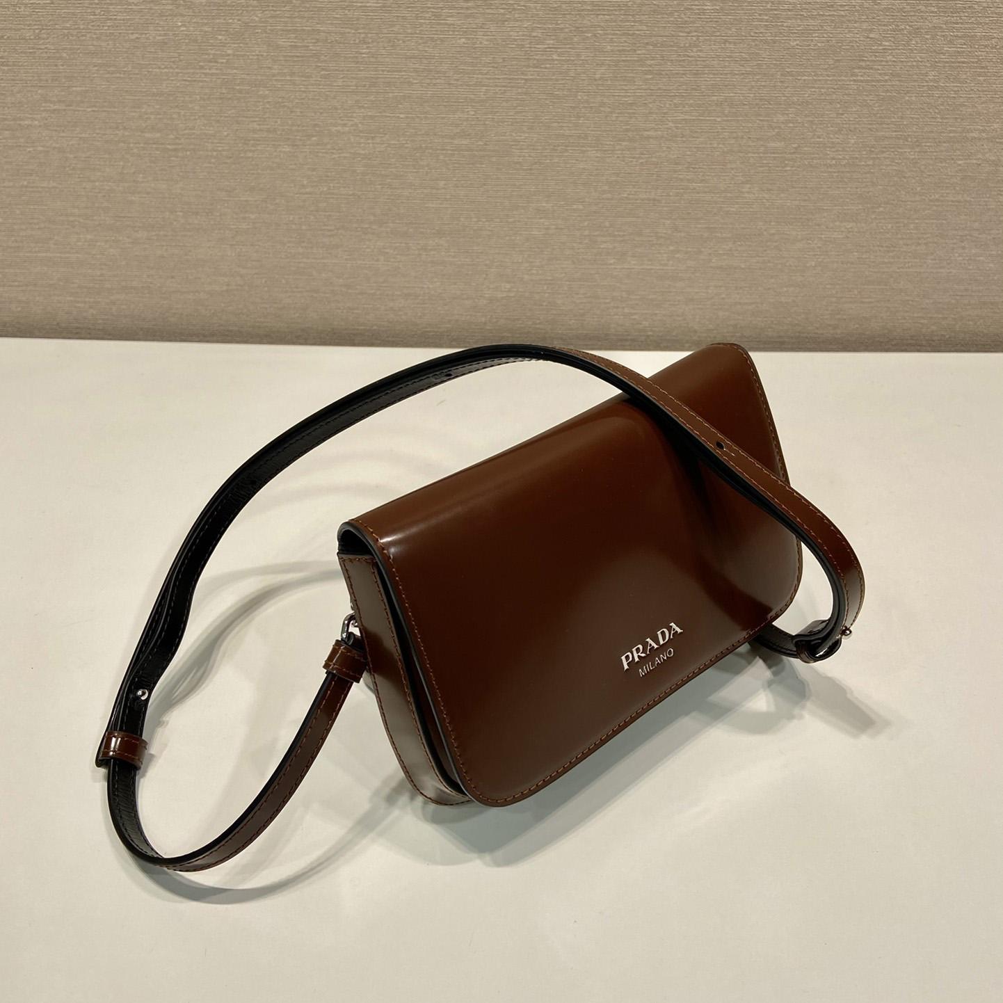 Prada Brushed Leather Mini-bag With Shoulder Strap - 