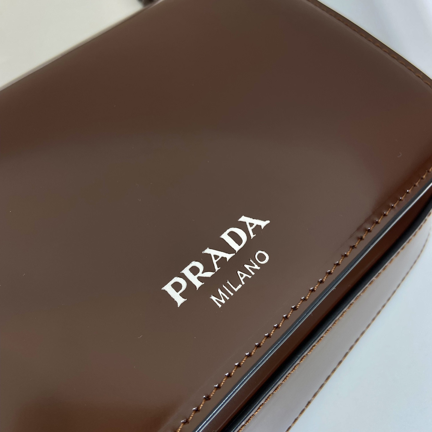 Prada Brushed Leather Mini-bag With Shoulder Strap - 