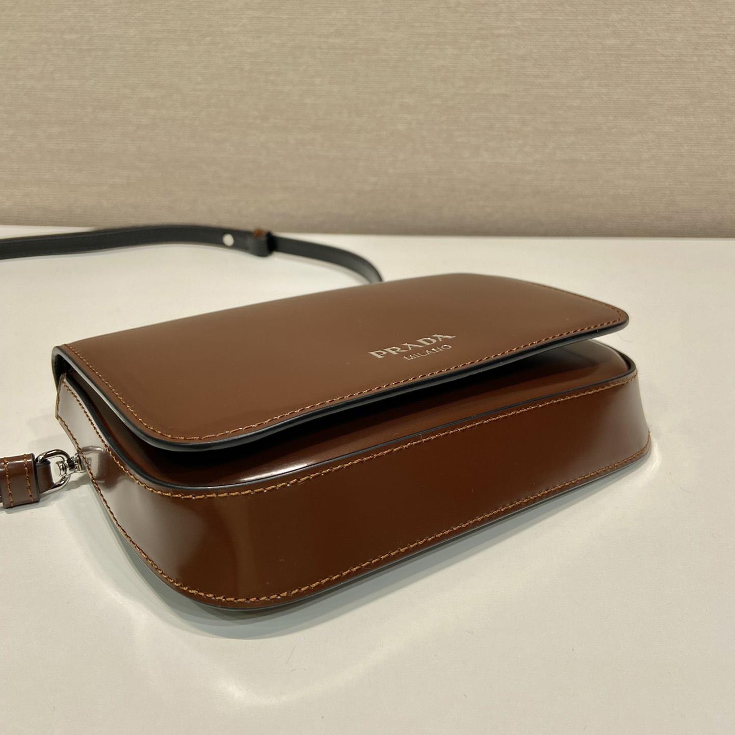Prada Brushed Leather Mini-bag With Shoulder Strap - 