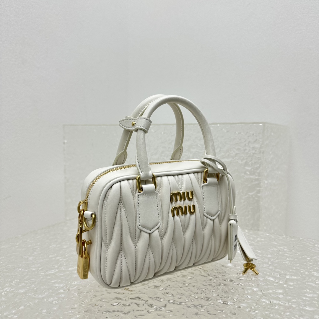 Miu Miu Matelassé Nappa Leather Top-handle Bag - PerfectKickZ