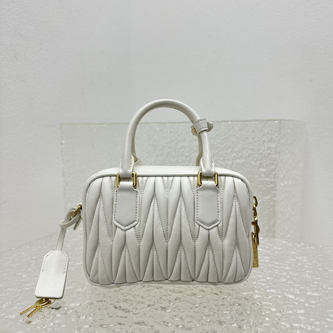 Miu Miu Matelassé Nappa Leather Top-handle Bag - PerfectKickZ