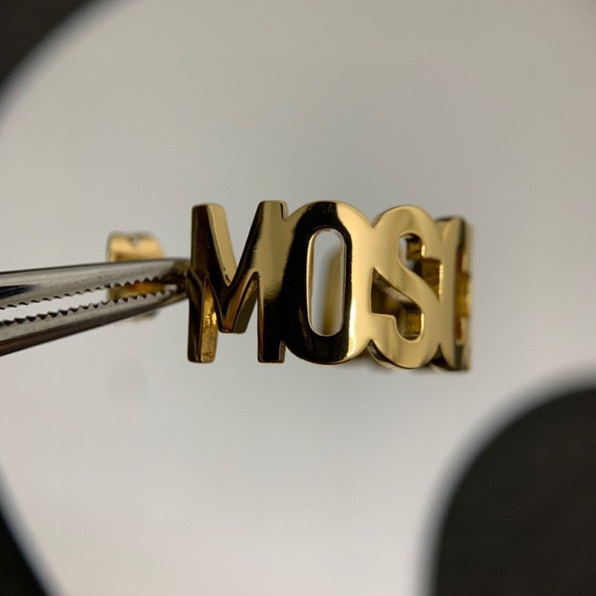Moschino Logo-lettering Small Hoop Earrings - PerfectKickZ