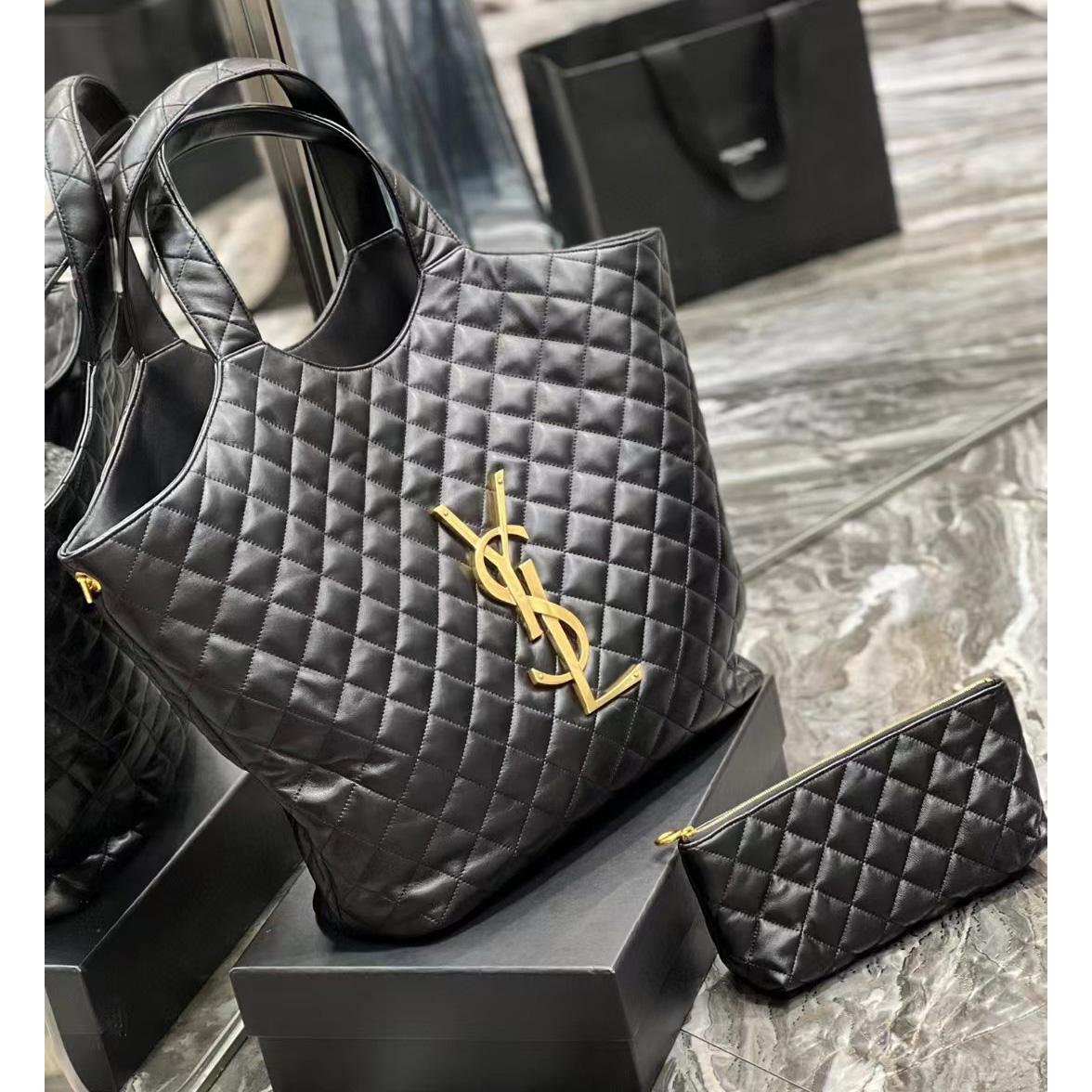 Saint Laurent Icare Extra large Embellished Quilted Leather Tote (58-34-8cm) - PerfectKickZ