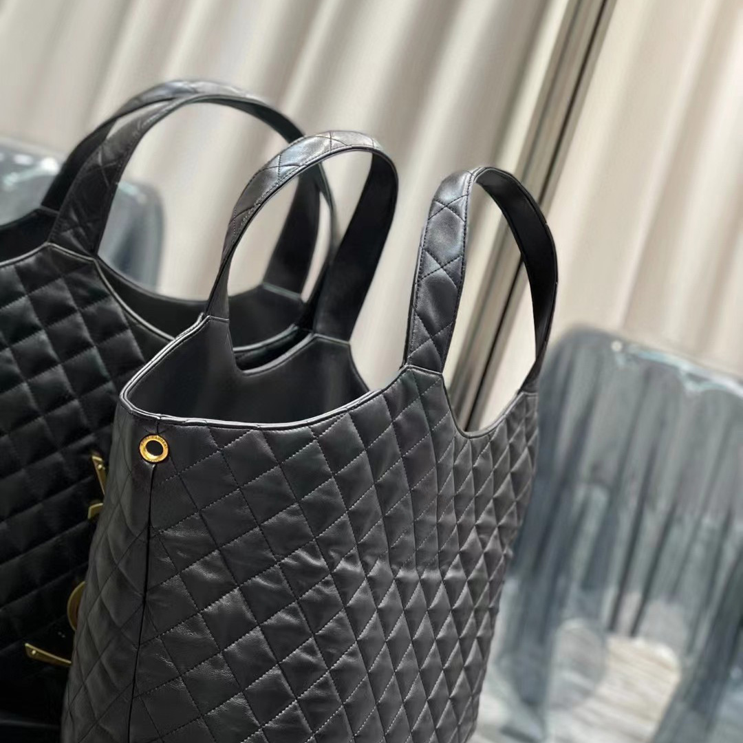 Saint Laurent Icare Extra large Embellished Quilted Leather Tote (58-34-8cm) - PerfectKickZ