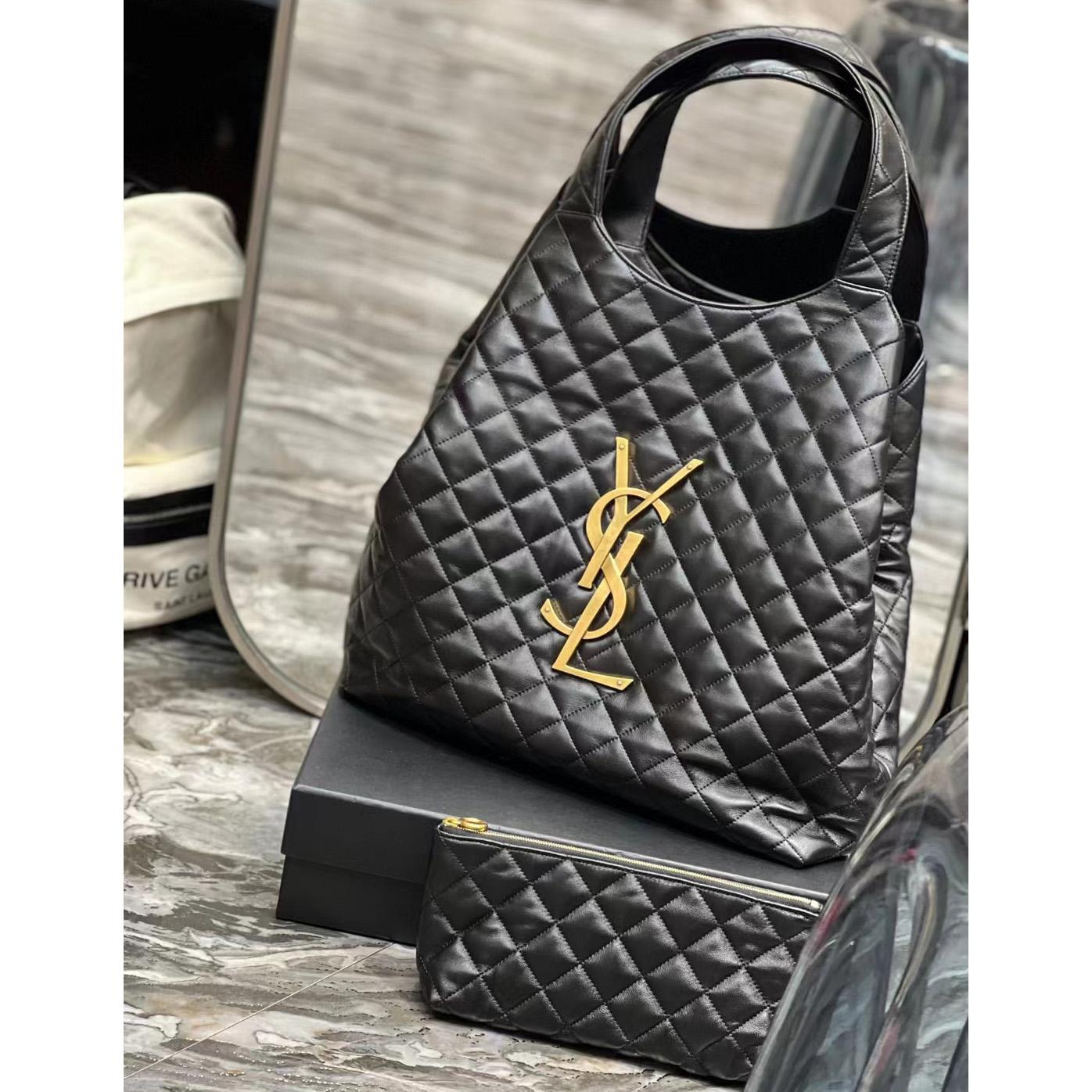 Saint Laurent Icare Extra large Embellished Quilted Leather Tote (58-34-8cm) - PerfectKickZ