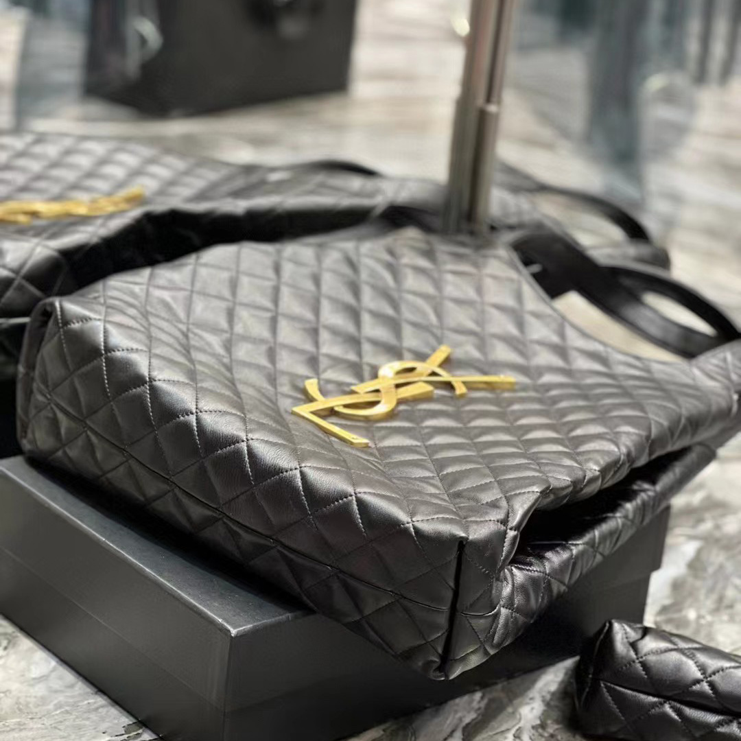 Saint Laurent Icare Extra large Embellished Quilted Leather Tote (58-34-8cm) - PerfectKickZ