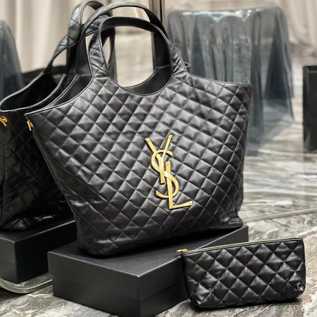 Saint Laurent Icare Extra large Embellished Quilted Leather Tote (58-34-8cm) - PerfectKickZ