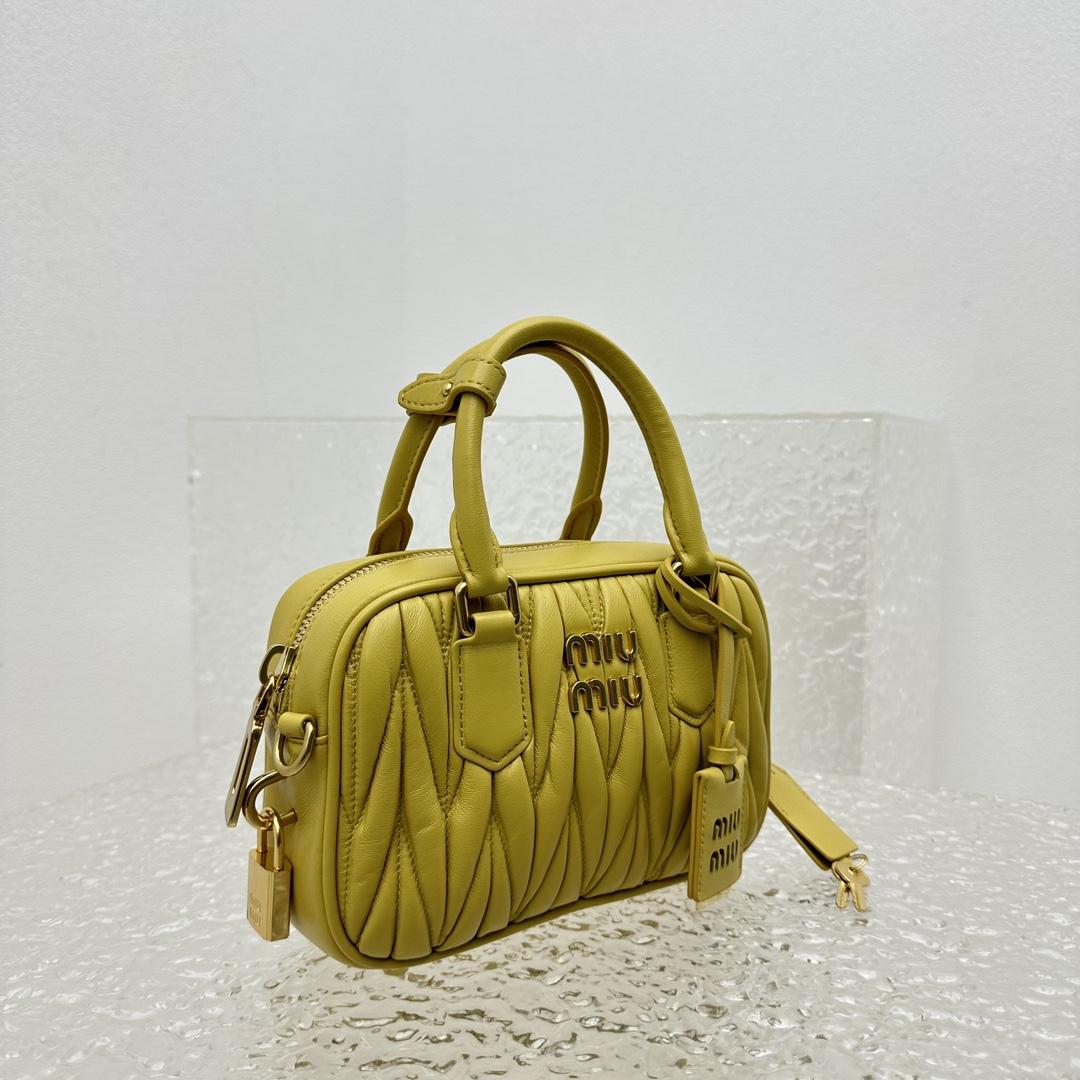 Miu Miu Matelassé Nappa Leather Top-handle Bag - PerfectKickZ