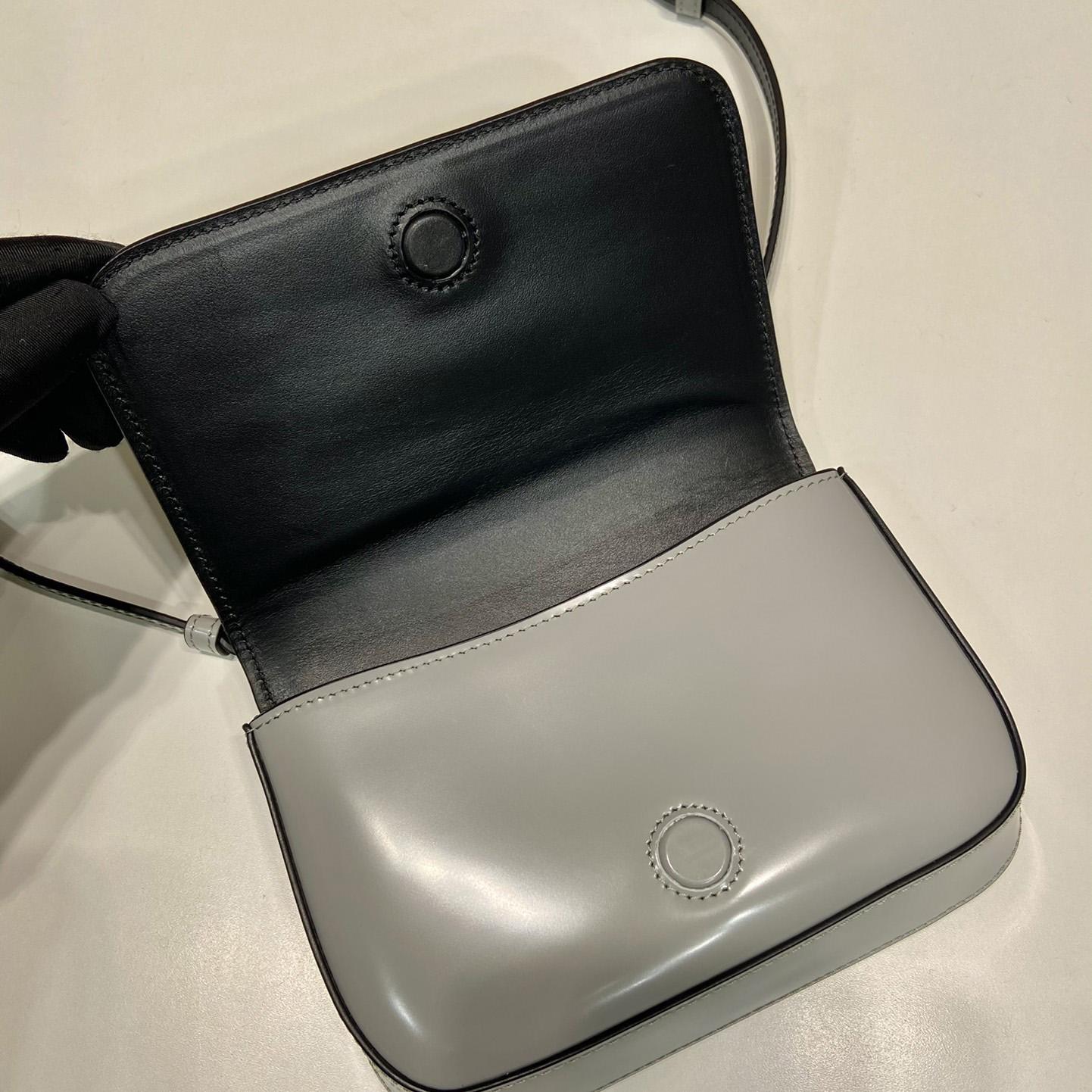 Prada Brushed Leather Mini-bag With Shoulder Strap - PerfectKickZ