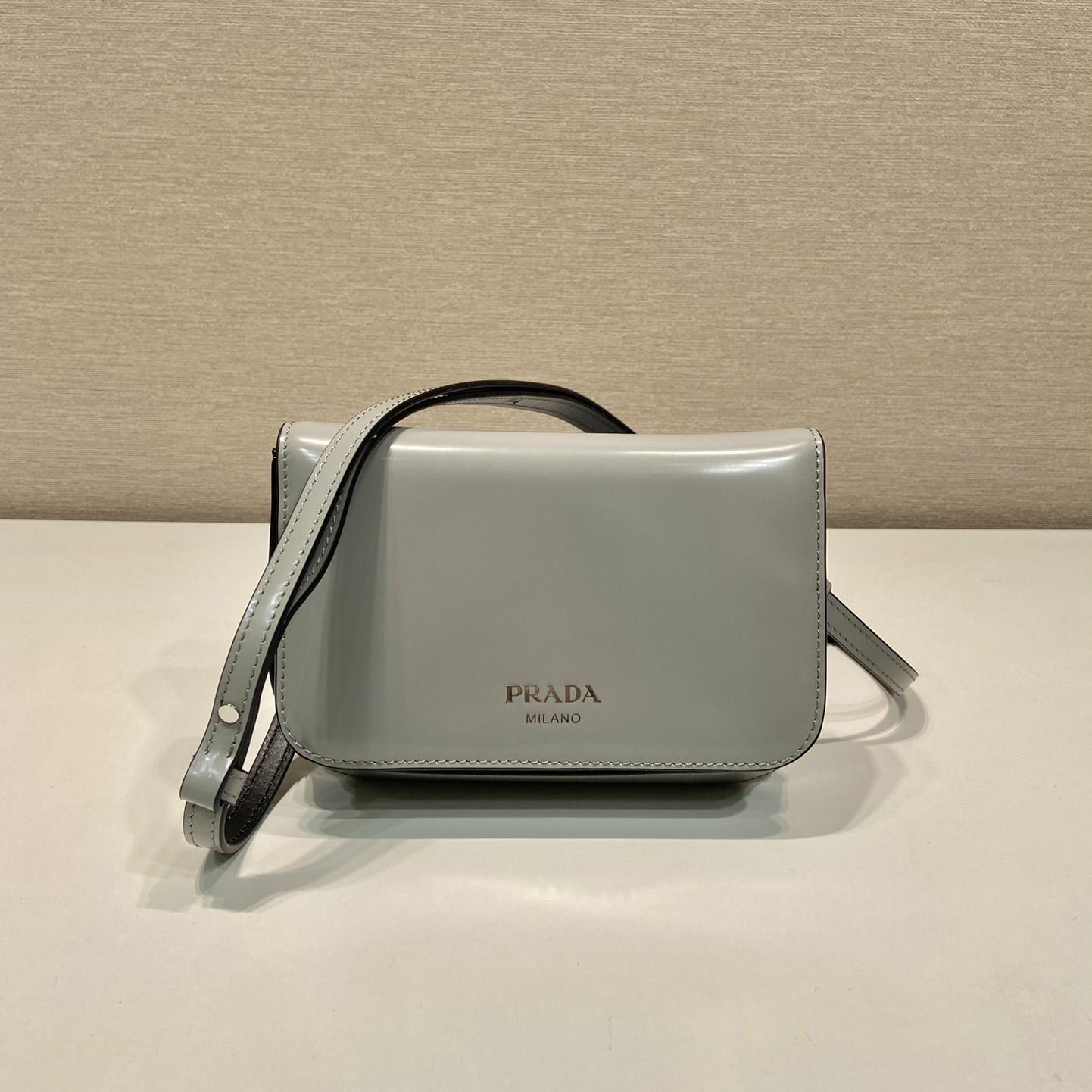 Prada Brushed Leather Mini-bag With Shoulder Strap - PerfectKickZ