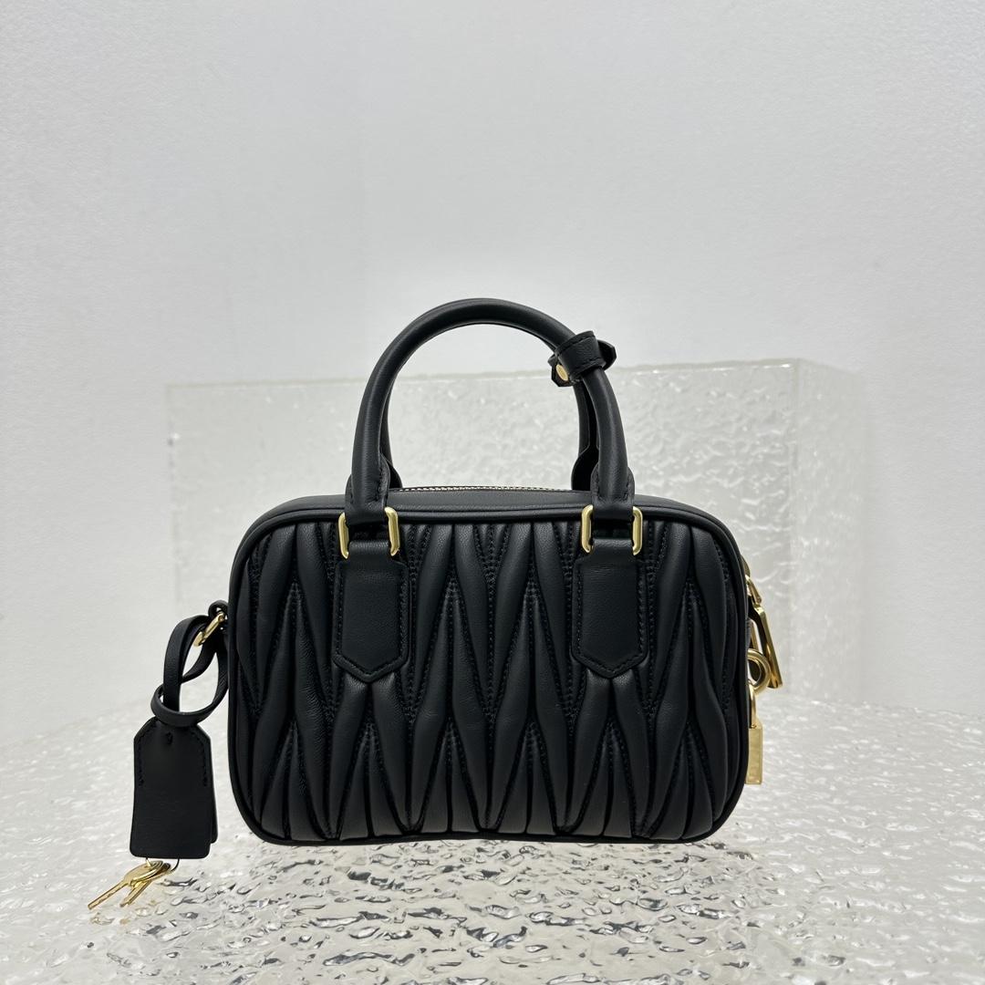 Miu Miu Matelassé Nappa Leather Top-handle Bag - PerfectKickZ
