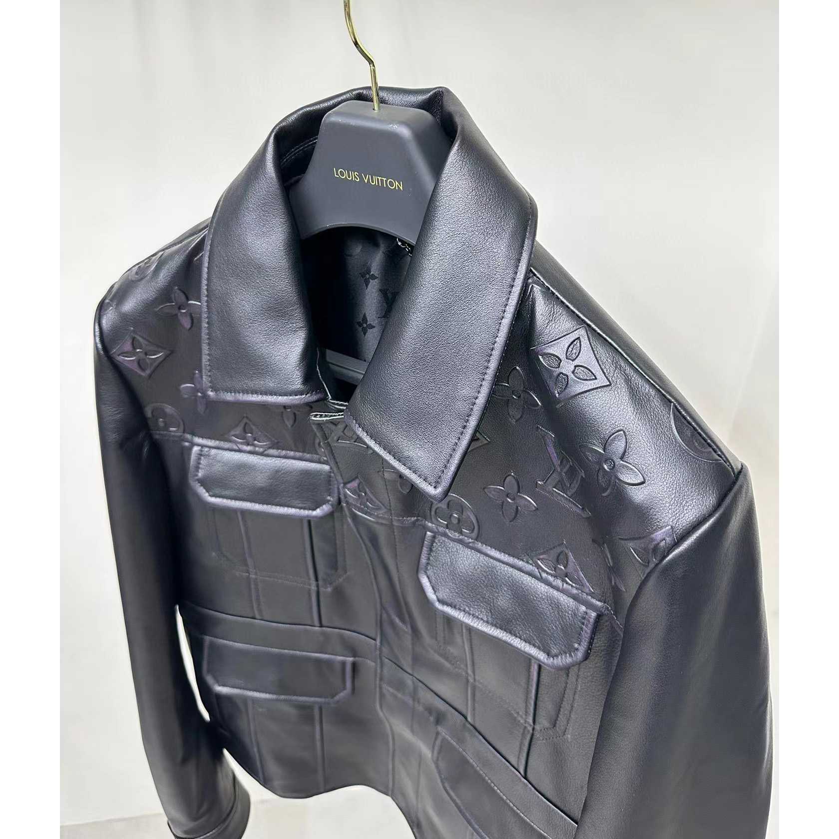 Louis Vuitton Monogram Leather Trucker Jacket   1AAUY8 - PerfectKickZ