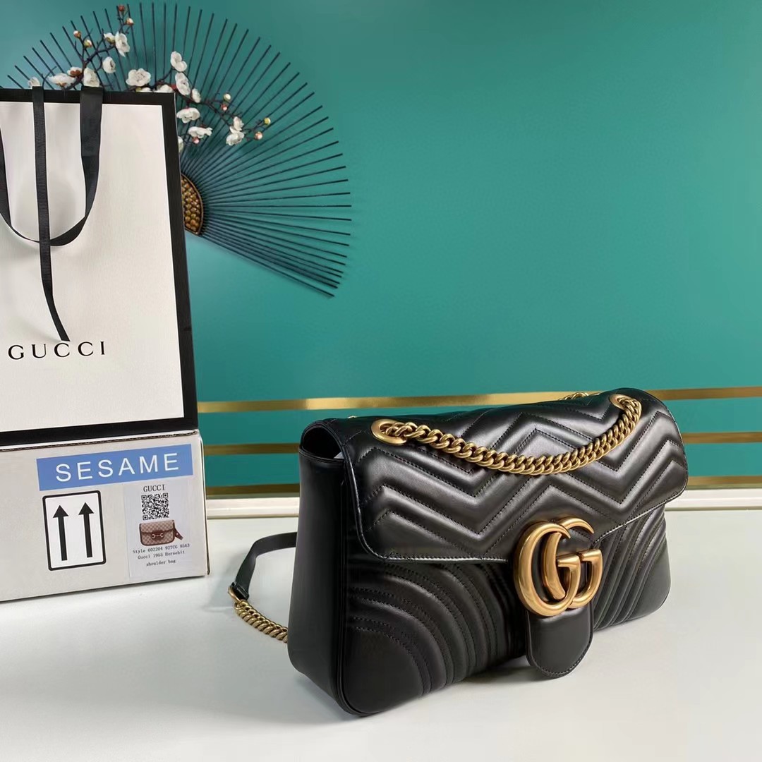 Gucci GG Marmont Medium Shoulder Bag(31-19-7CM)     - PerfectKickZ