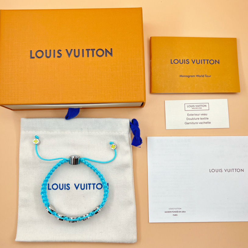 Louis Vuitton Monogram Colors Braided Bracelet   M1088A - PerfectKickZ