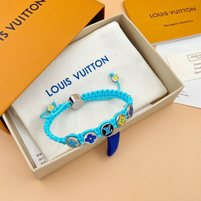 Louis Vuitton Monogram Colors Braided Bracelet   M1088A - PerfectKickZ