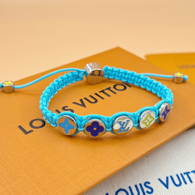Louis Vuitton Monogram Colors Braided Bracelet   M1088A - PerfectKickZ