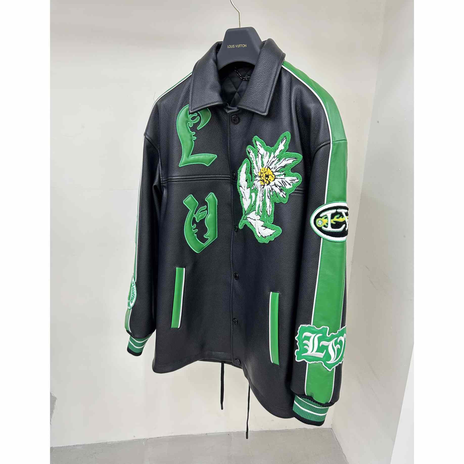 Louis Vuitton Long Leather Coach Jacket   - PerfectKickZ