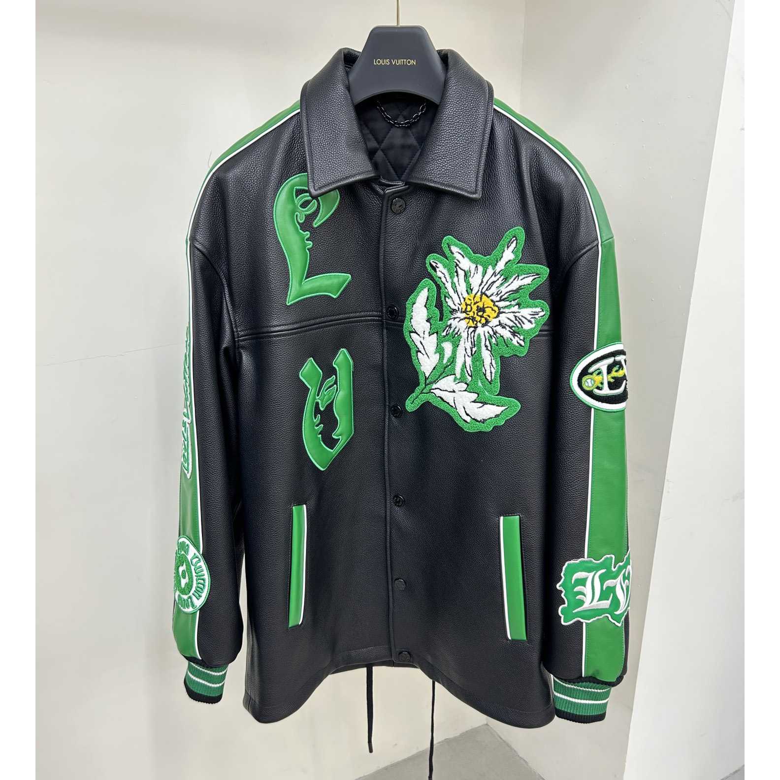 Louis Vuitton Long Leather Coach Jacket   - PerfectKickZ