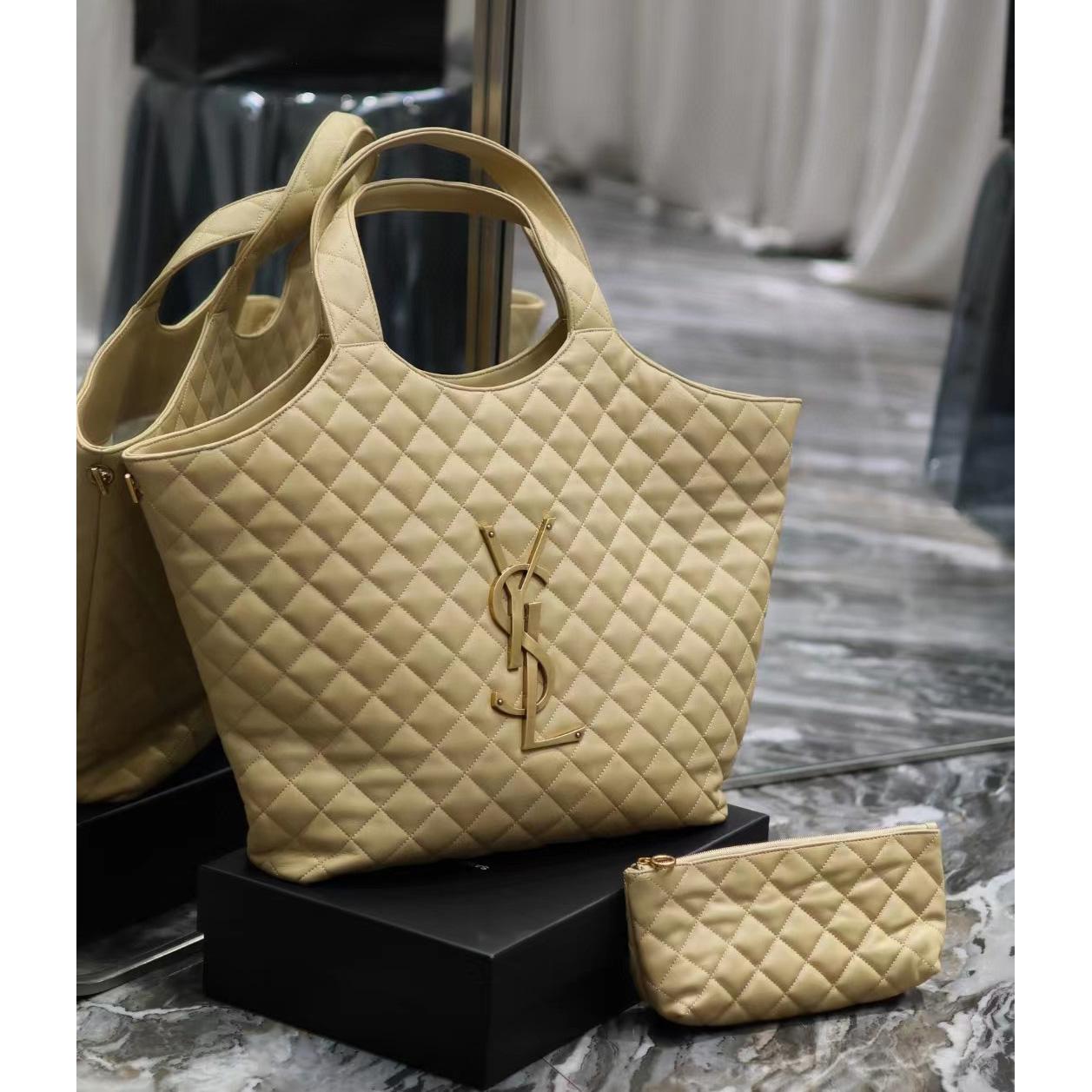 Saint Laurent Icare Extra large Embellished Quilted Leather Tote (58-34-8cm) - PerfectKickZ