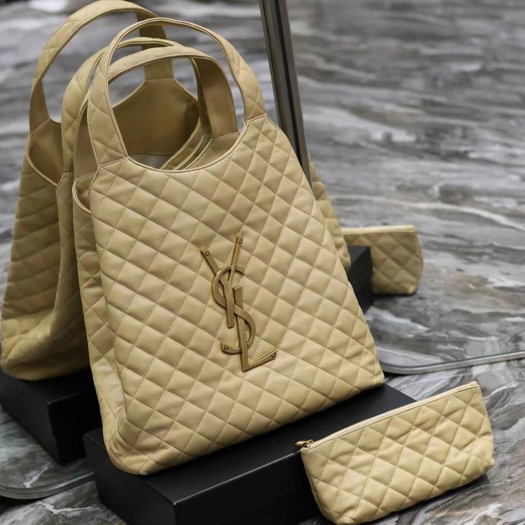 Saint Laurent Icare Extra large Embellished Quilted Leather Tote (58-34-8cm) - 