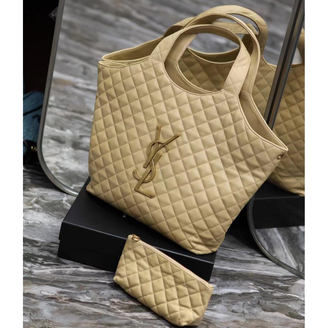 Saint Laurent Icare Extra large Embellished Quilted Leather Tote (58-34-8cm) - 
