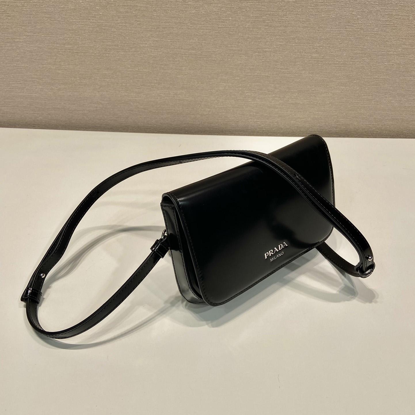 Prada Brushed Leather Mini-bag With Shoulder Strap - PerfectKickZ