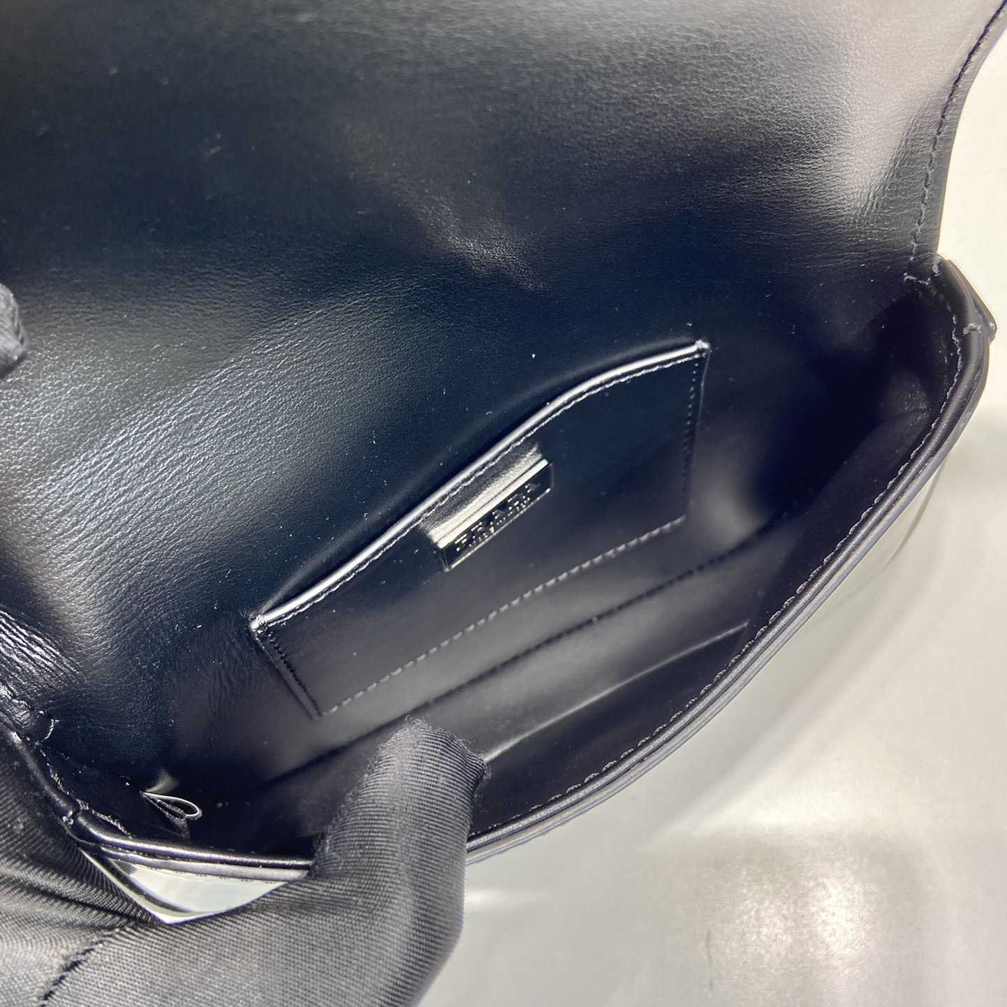 Prada Brushed Leather Mini-bag With Shoulder Strap - 