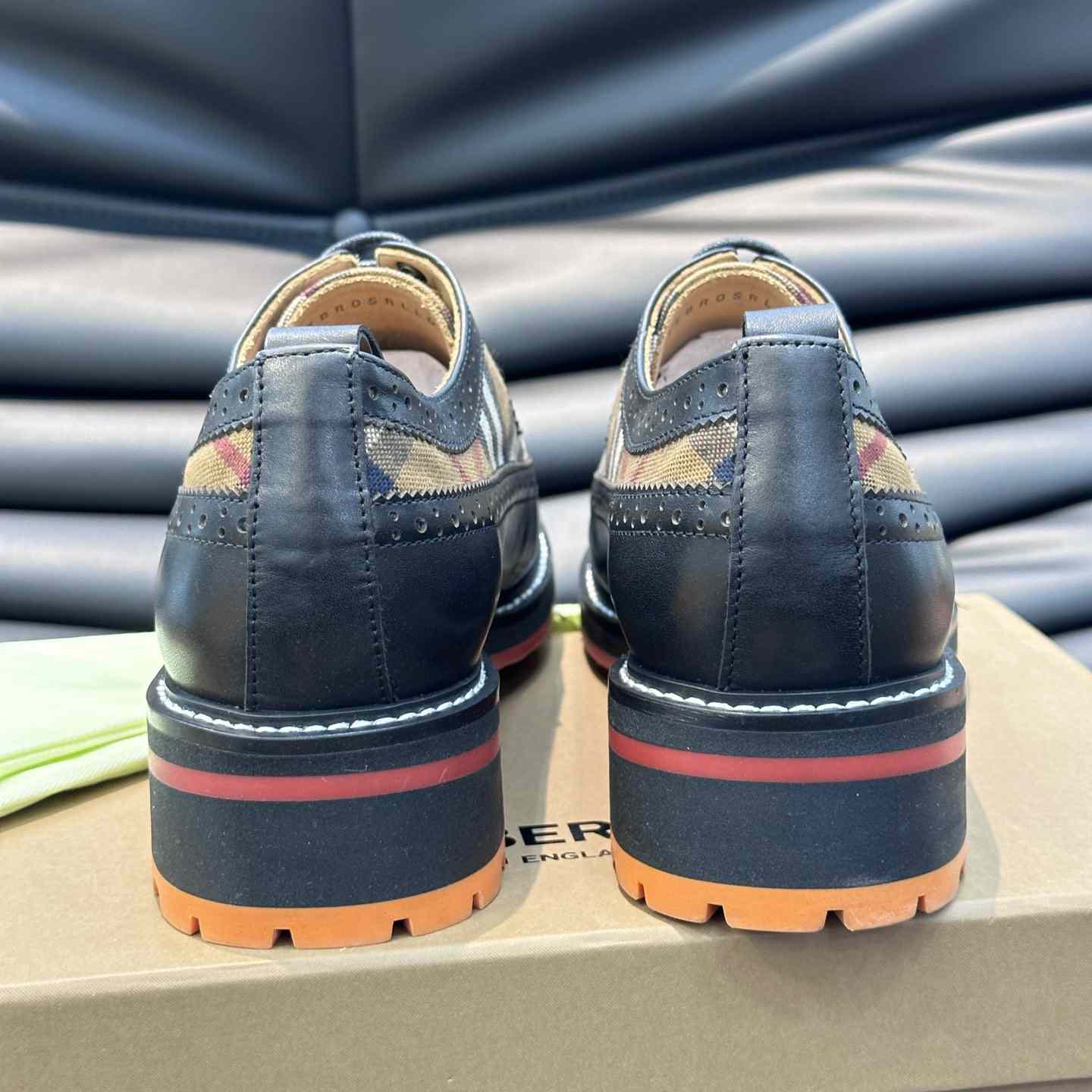 Burberry Vintage Check Paneled Derby Shoes - PerfectKickZ