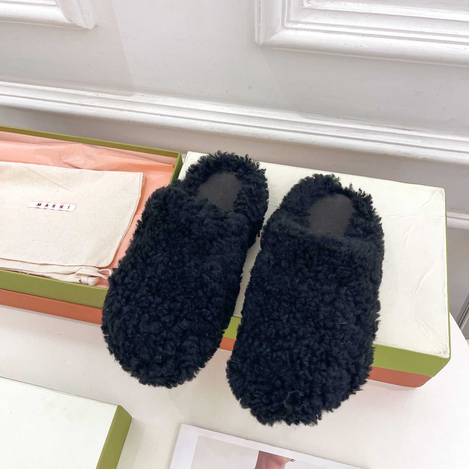 Marni Textured Slip-on Mules  - 
