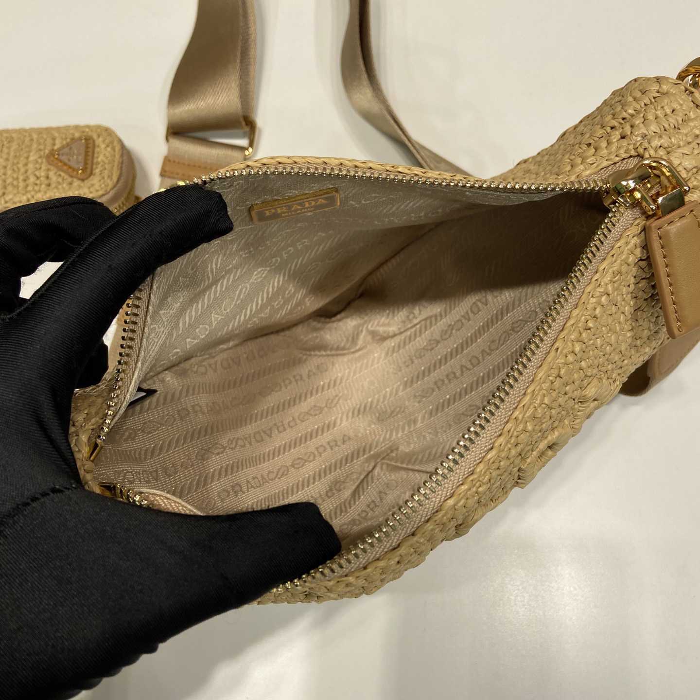 Prada Triangle Crochet Shoulder Bag - PerfectKickZ