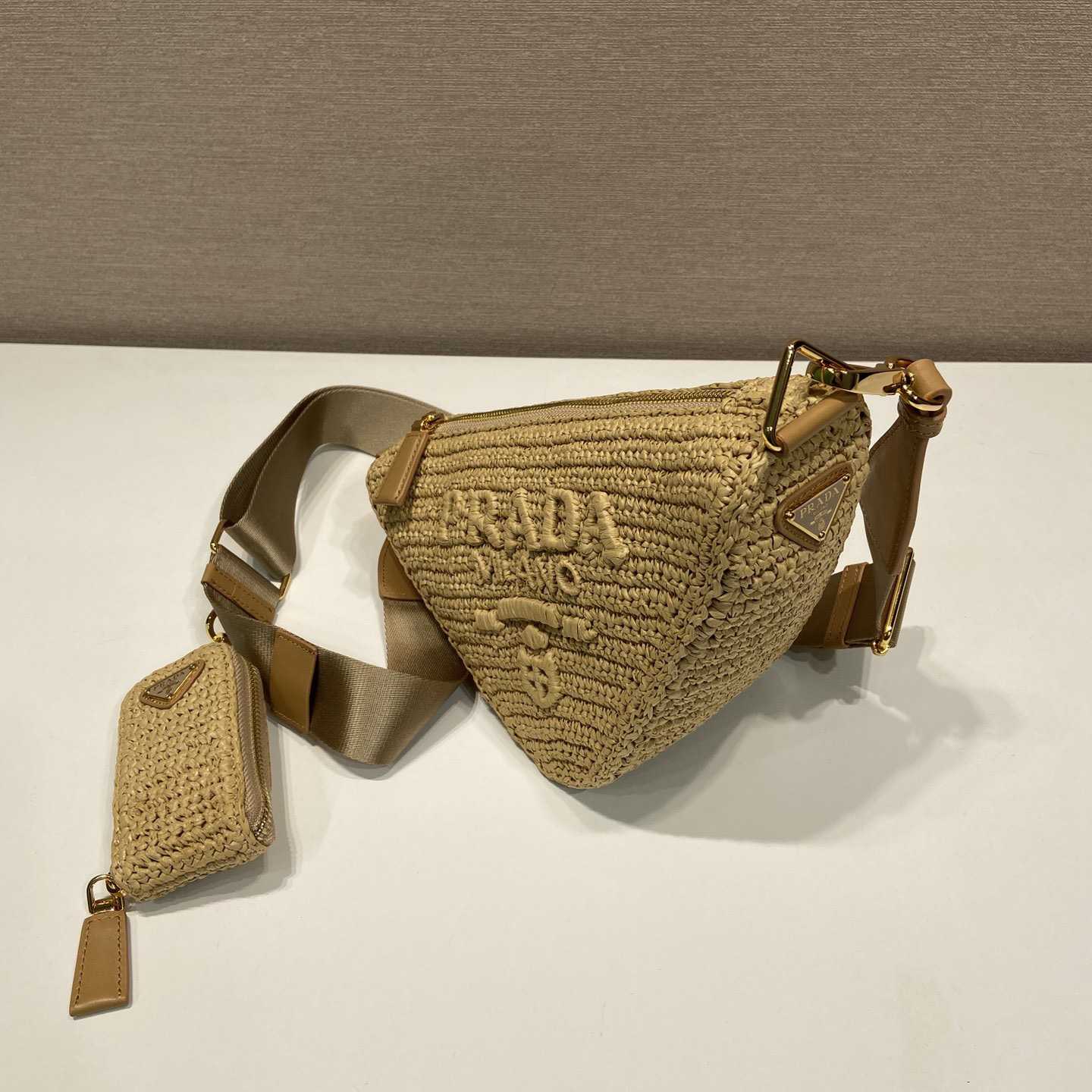 Prada Triangle Crochet Shoulder Bag - PerfectKickZ